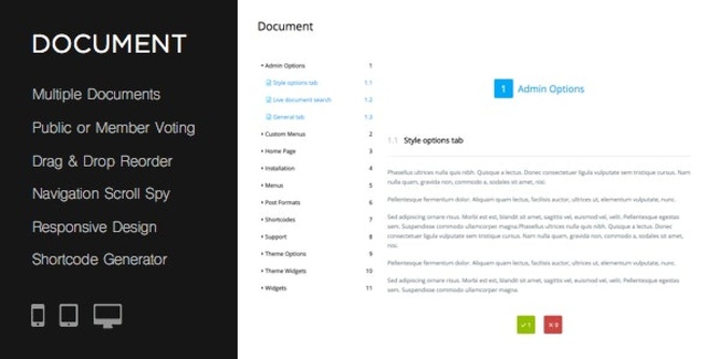Docs Online Product Documentation Plugin Wp interface showcasing documentation pages and voting feature