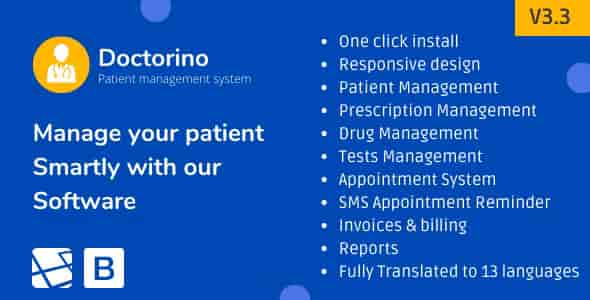 Doctorino patient management system PHP script dashboard interface