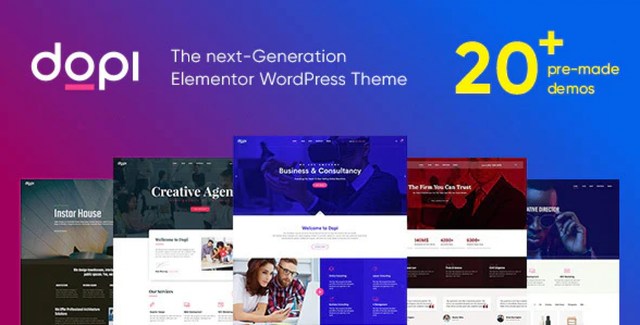 Dopi multi-purpose Elementor WordPress theme preview