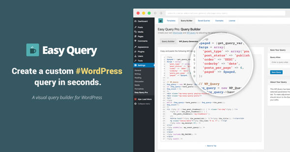 Easy Query Pro visual WP_Query builder interface for WordPress