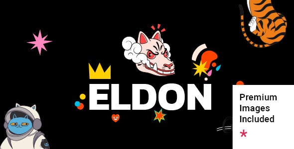 Eldon artist portfolio WordPress theme preview on desktop