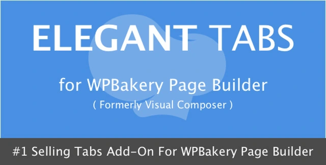 Elegant Tabs for WPBakery plugin interface showing customizable tab styles