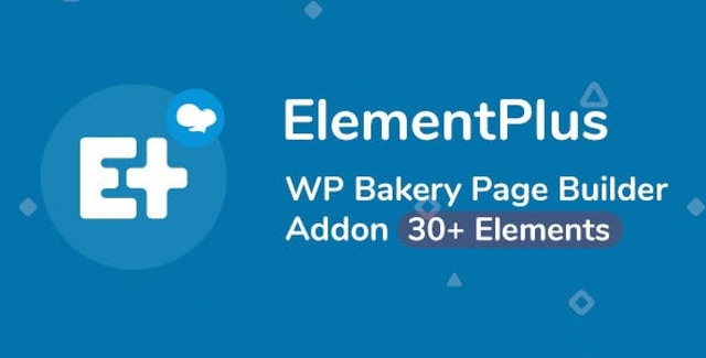 Element Plus WPBakery Page Builder addon interface showing design elements