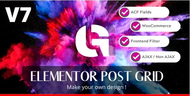 Elementor Post Grid Builder interface showing sorted and filtered WordPress posts