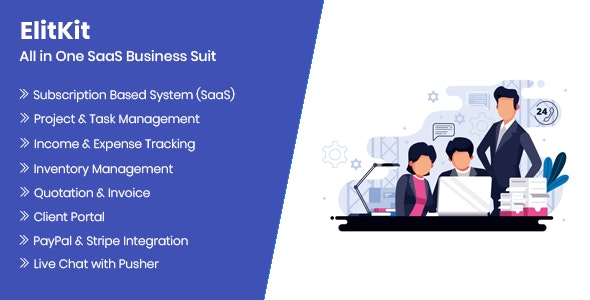 ElitKit all-in-one SaaS business PHP script interface