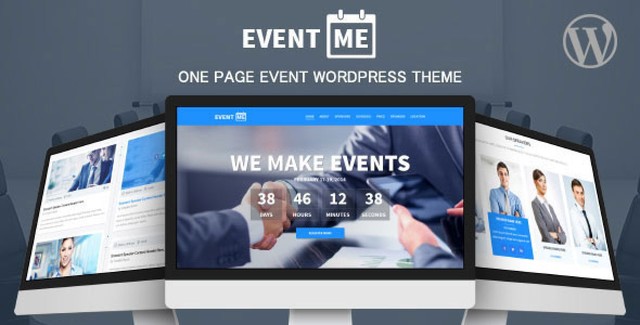EventMe corporate event landing WordPress theme demo preview