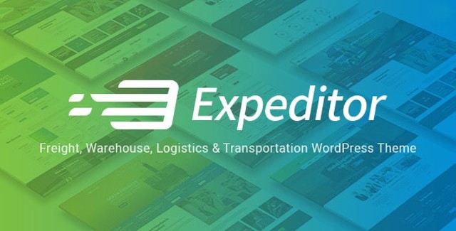 Expeditor logistics and transportation WordPress theme homepage layout preview