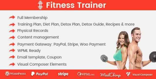 Fitness trainer WordPress plugin membership and training management system