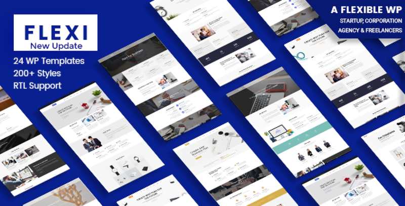 Flexi flexible WordPress theme demo preview for business websites