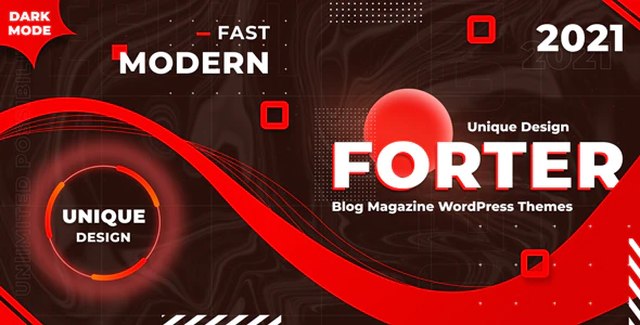 Forter blog and magazine WordPress theme with Elementor PRO layout preview