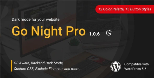 Go Night Pro WordPress dark mode plugin interface