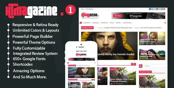 HTmagazine WordPress magazine and newspaper theme preview