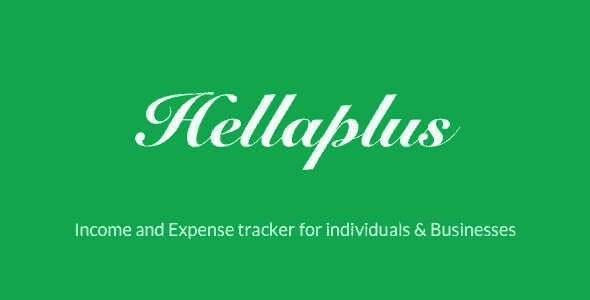 Hellaplus income and expense tracker PHP script dashboard showing financial overview and budget management