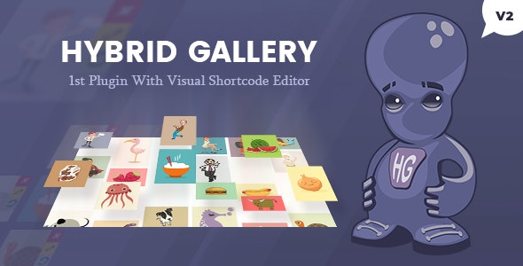 Hybrid Gallery WordPress plugin visual editor interface showing gallery creation options
