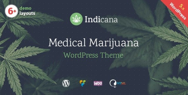 Indicana medical marijuana dispensary WordPress theme homepage preview