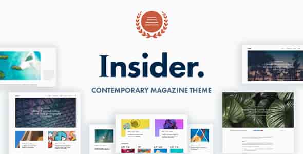 Insider WordPress magazine theme homepage layout