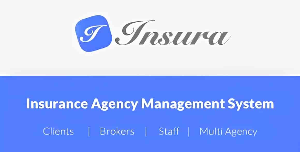 Insura insurance agency management system dashboard showing client and policy management interface