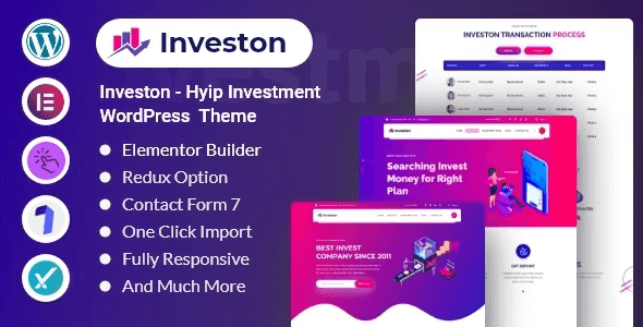 Investon finance and consulting WordPress theme demo preview