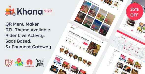 Khana multi-restaurant food ordering PHP script platform interface