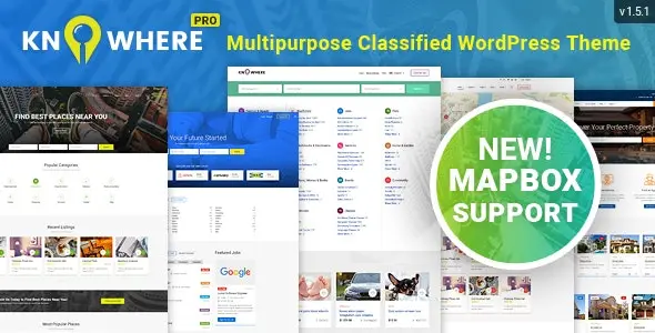 Knowhere Pro multipurpose WordPress directory theme preview