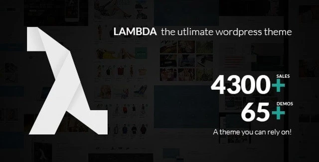 Lambda multi-purpose responsive WordPress theme demo preview showcasing various website designs