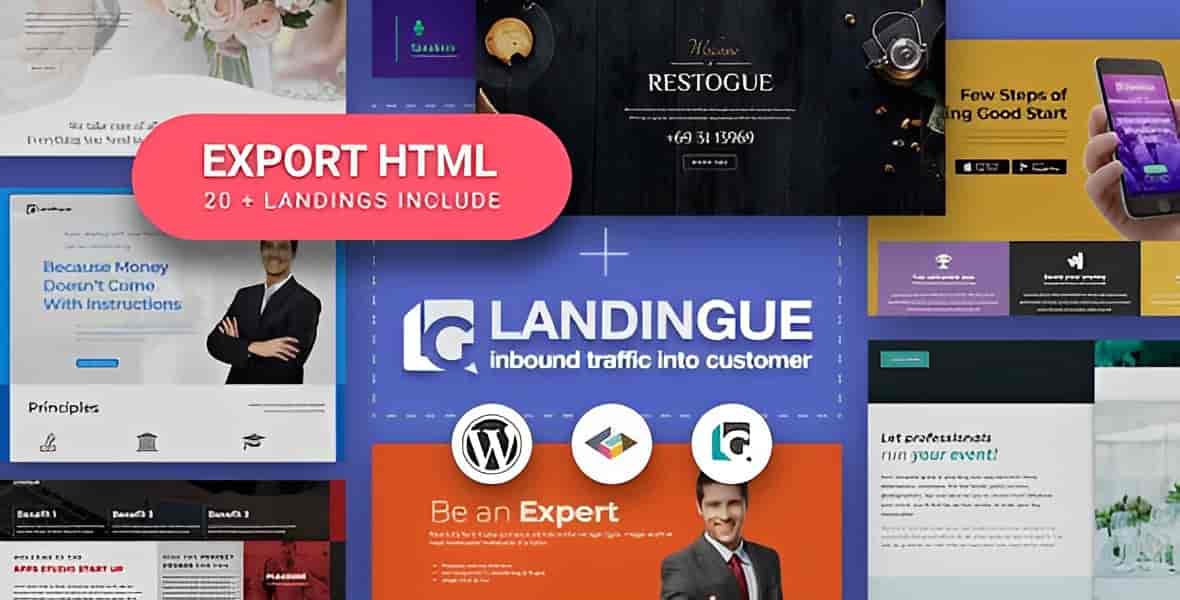 Landingue WordPress landing page builder plugin interface