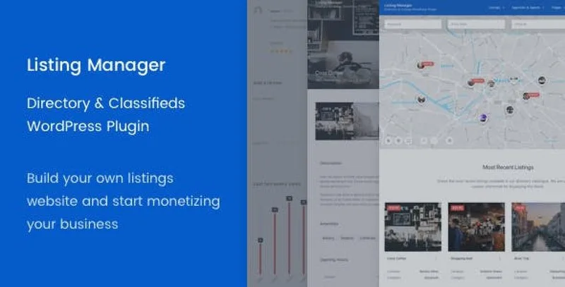 Listing Manager WordPress directory plugin interface on WooCommerce