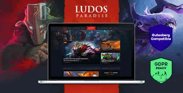 Ludos Paradise gaming blog and clan WordPress theme preview