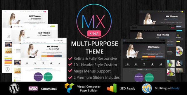 MX responsive multi-purpose WordPress theme preview