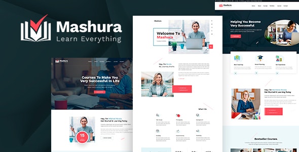 Mashura LMS Education WordPress Theme for online courses