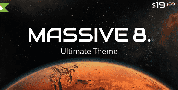 Massive Dynamic WordPress website builder theme interface showing drag and drop elements