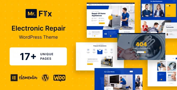 MrFix appliance repair WordPress theme website layout