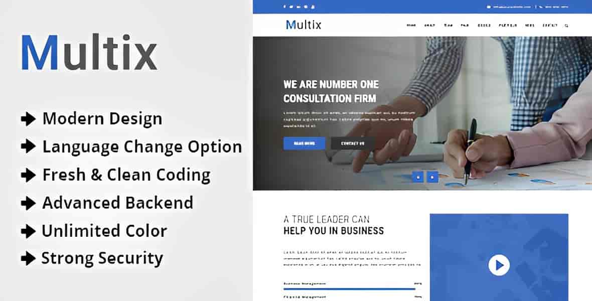 Multix multipurpose CodeIgniter PHP script CMS interface