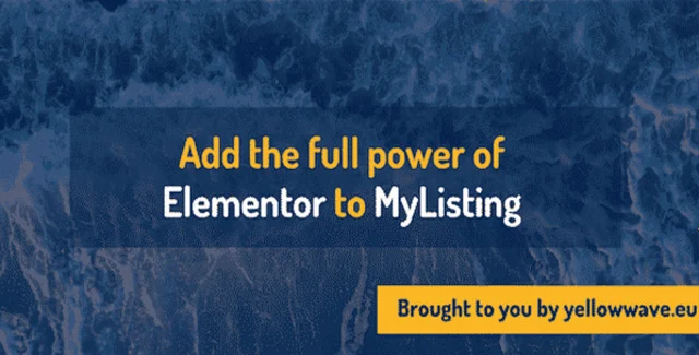 MyListing Elementor Toolkit Pro interface showing custom listing page design options