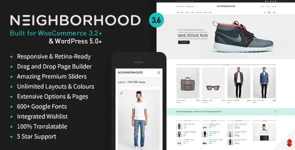 Neighborhood multi-purpose WooCommerce WordPress theme demo preview