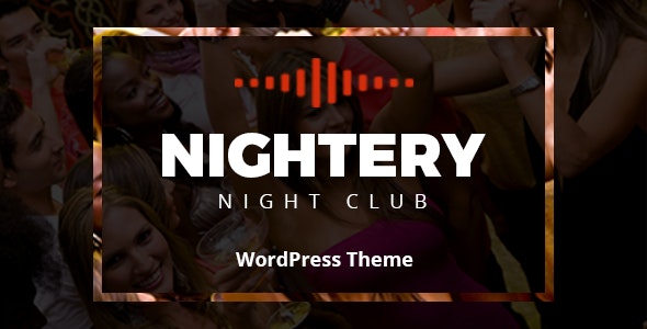 Nightery Night Club WordPress Theme demo preview showing event and DJ layout