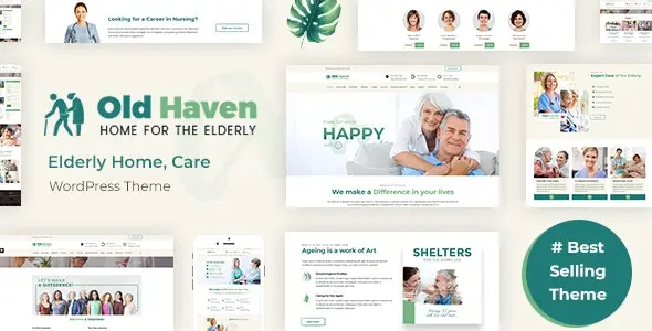 Old Haven elderly care WordPress theme preview
