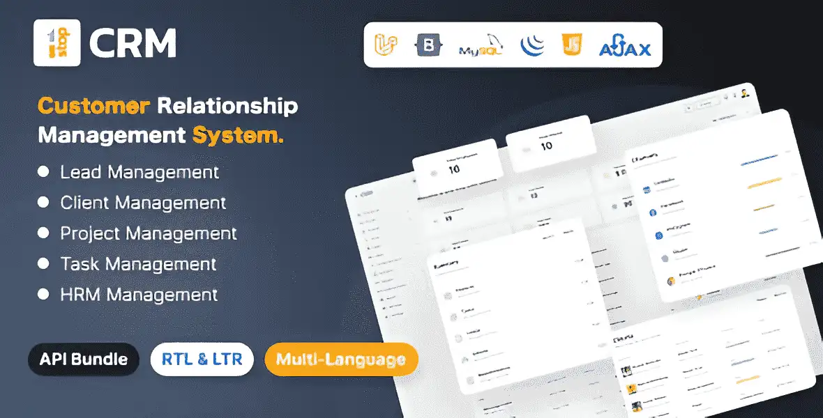 Onest CRM customer relationship management PHP script dashboard interface