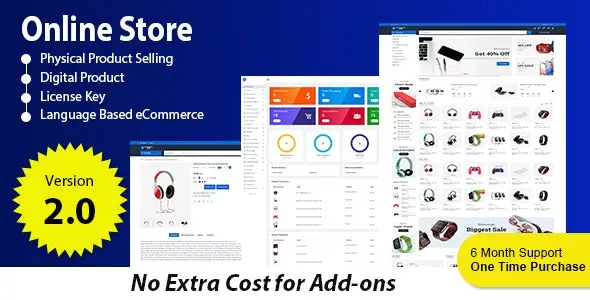Multi-vendor e-commerce platform PHP script for building online stores and marketplace websites