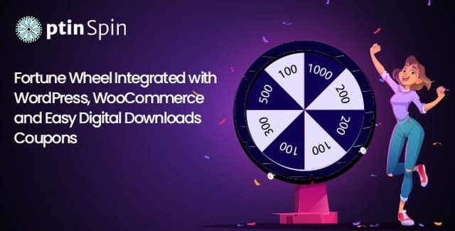 OptinSpin WordPress spin wheel plugin interface showing customization options