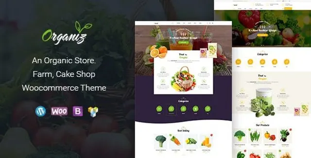 Organiz WooCommerce theme demo showing a clean retail store layout