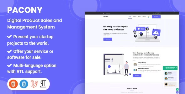 Pacony digital product sales script interface