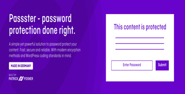 Passster Premium WordPress password protection plugin interface