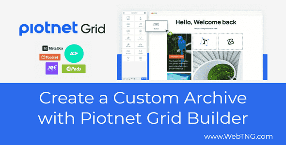 Piotnet Grid Builder Pro WordPress plugin for creating dynamic content grids and carousels