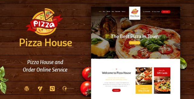 Pizza House restaurant WordPress theme demo preview