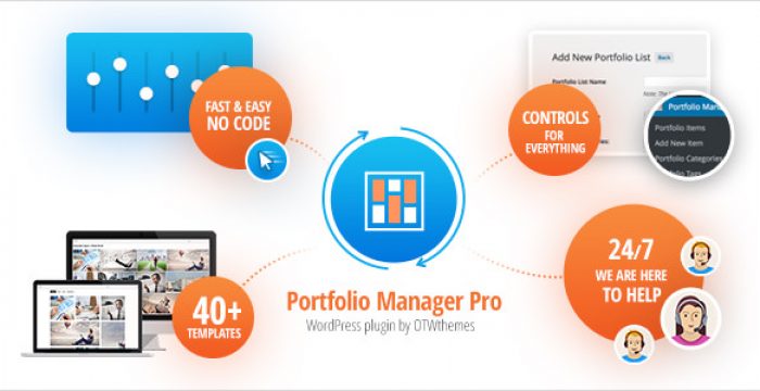 Portfolio Manager Pro WordPress portfolio plugin interface