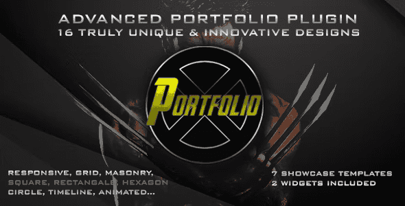 Portfolio X WordPress plugin showcasing unique portfolio designs