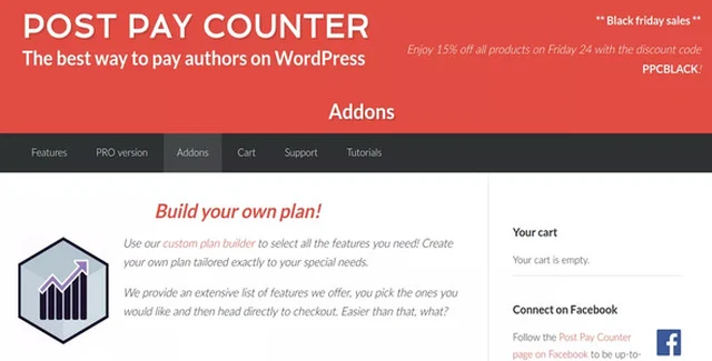 Post Pay Counter PRO WordPress plugin dashboard showing author payment statistics and metrics