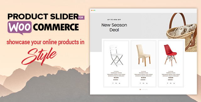WooCommerce Product Slider plugin displaying products in a carousel layout