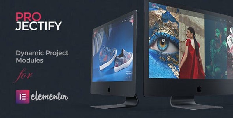 Projectify Elementor project addon displaying portfolio layouts